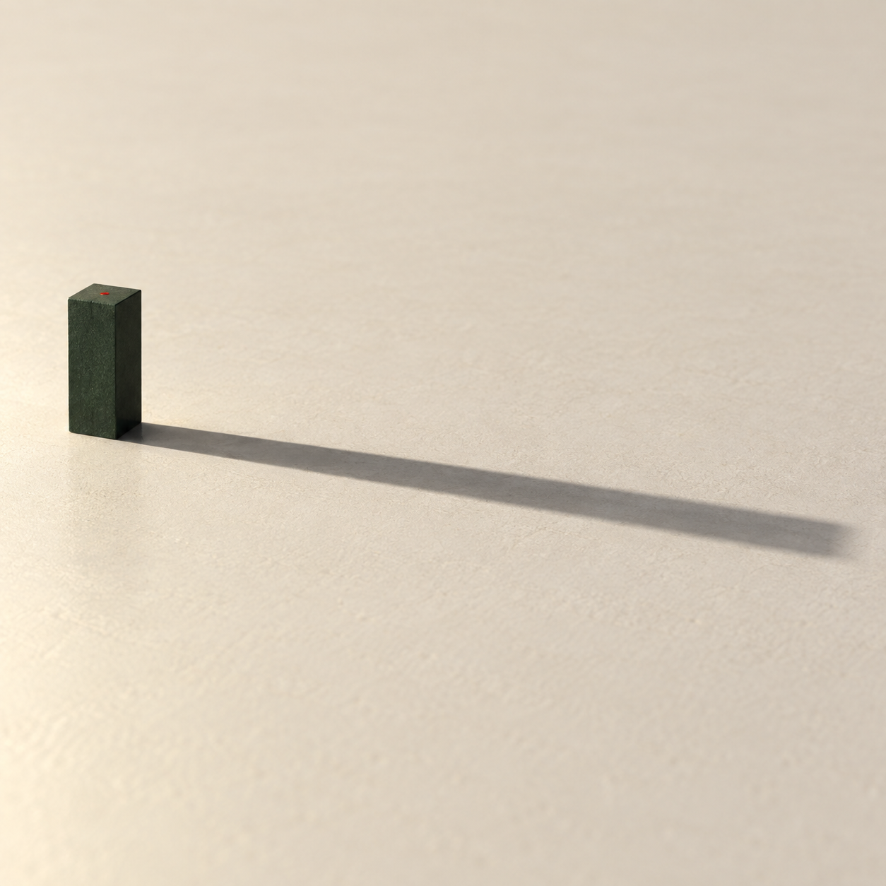 A small block casting a long shadow